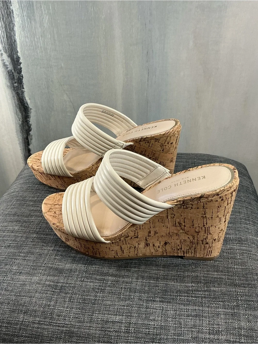 Kenneth Cole New York Cailyn Cork Wedge Sandal in Cognac - Size 8 (NIB)